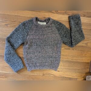Eckhaus Latta crew neck sweater in gray/pink wool